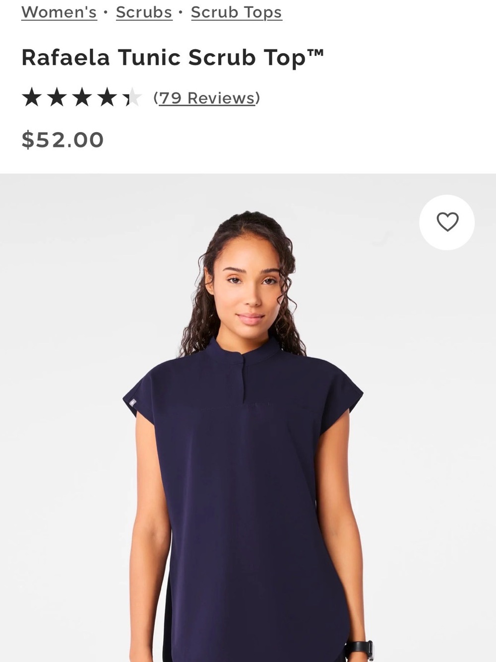 Figs Maple or Black Mandarin-Collar Tunic Top